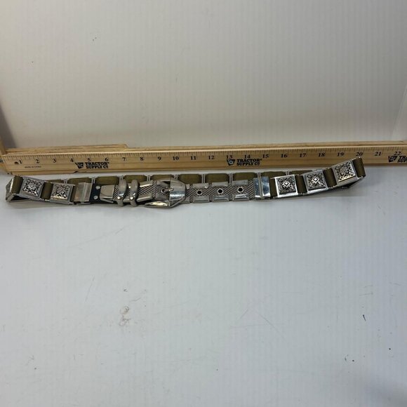 Accessories - Vintage Silver Tone Chain Belt With Dual Lobster Clasps Adjustable Waist Hip